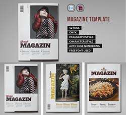 indesign模板－商业杂志模板：Indesign Magazine Template